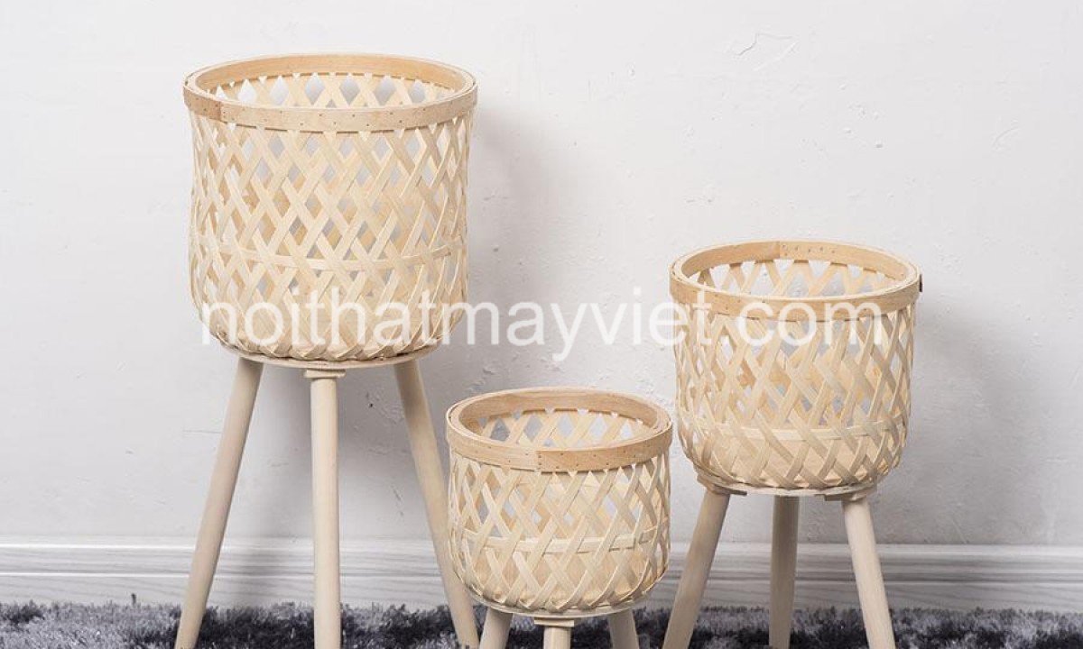 Chậu Cây Chất Liệu Mây Tre MS006